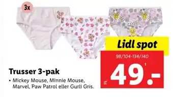 Lidl Trusser 3-pak tilbud