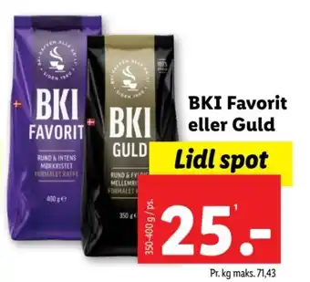 Lidl BKI Favorit eller Guld tilbud