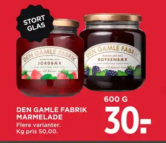 MENY DEN GAMLE FABRIK MARMELADE tilbud
