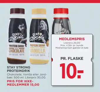 MENY STAY STRONG PROTEINDRIK tilbud