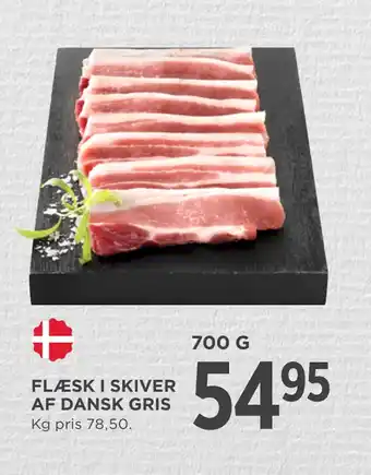 MENY FLÆSK I SKIVER AF DANSK GRIS tilbud
