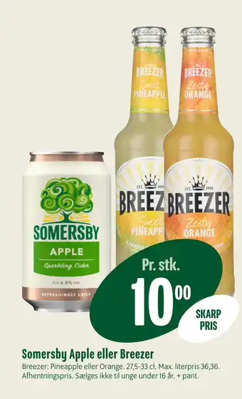 Min Købmand Somersby Apple eller Breezer tilbud