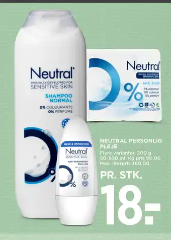 MENY NEUTRAL PERSONLIG PLEJE tilbud