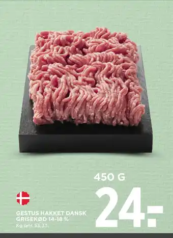 MENY GESTUS HAKKET DANSK GRISEKØD 14-18 % tilbud
