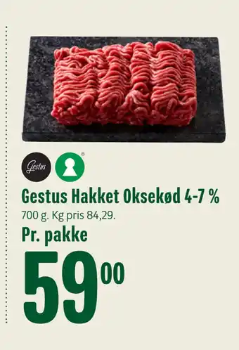 Min Købmand Gestus Hakket Oksekød 4-7 % tilbud