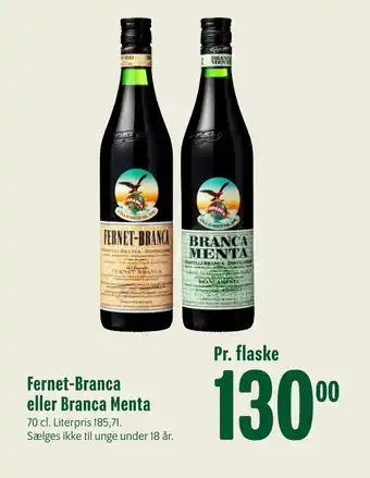 Min Købmand Fernet-Branca eller Branca Menta tilbud