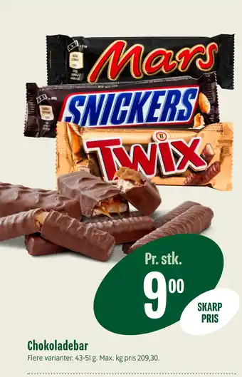 Min Købmand Chokoladebar tilbud