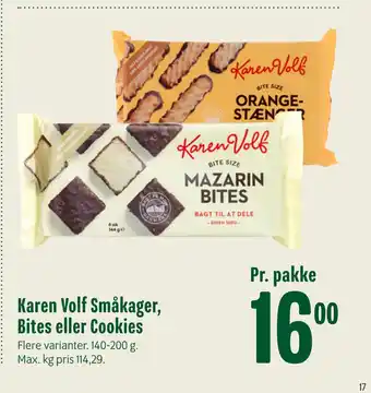 Min Købmand Karen Volf Småkager, Bites eller Cookies tilbud