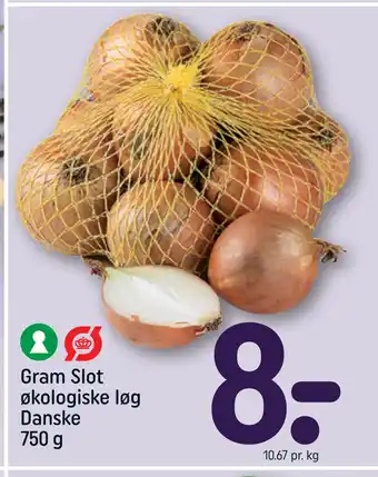 REMA 1000 Gram Slot økologiske løg Danske 750 g tilbud