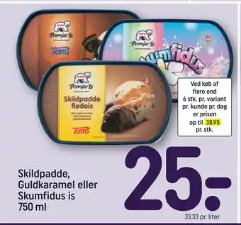 REMA 1000 Skildpadde, Guldkaramel eller Skumfidus is 750 ml tilbud