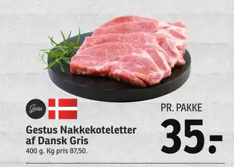 SPAR Gestus Nakkekoteletter af Dansk Gris tilbud