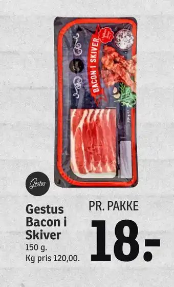 SPAR Gestus Bacon i Skiver tilbud