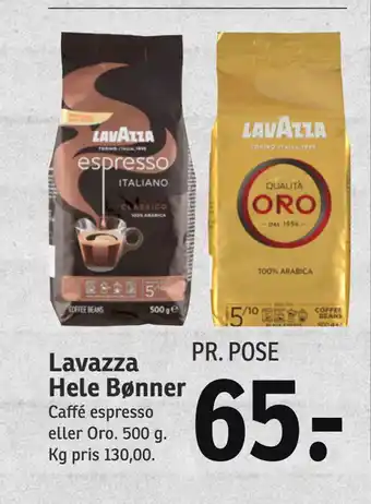 SPAR Lavazza Hele Bønner tilbud