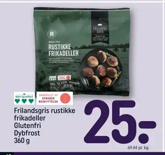 REMA 1000 Frilandsgris rustikke frikadeller Glutenfri Dybfrost 360 g tilbud