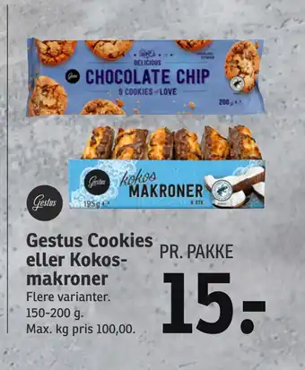 SPAR Gestus Cookies eller Kokos makroner tilbud