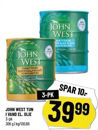 Løvbjerg JOHN WEST TUN I VAND EL. OLIE tilbud