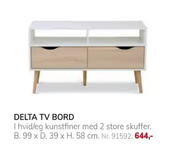 Daells Bolighus DELTA TV BORD tilbud
