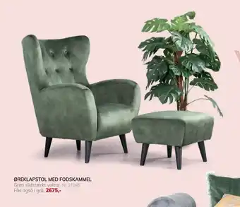 Daells Bolighus ØREKLAPSTOL MED FODSKAMMEL tilbud