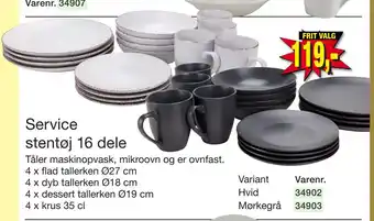 Harald Nyborg Service stentøj 16 dele tilbud