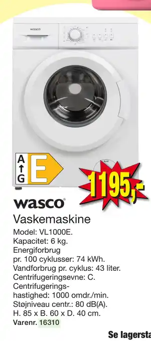 Harald Nyborg Vaskemaskine tilbud