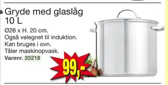 Harald Nyborg Gryde med glaslåg 10 L tilbud