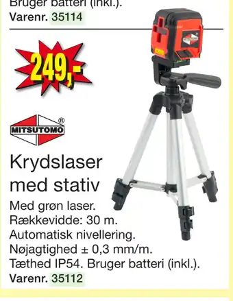 Harald Nyborg Krydslaser med stativ tilbud