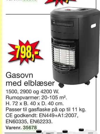Harald Nyborg Gasovn med elblæser tilbud