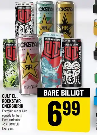 Løvbjerg CULT EL. ROCKSTAR ENERGIDRIK tilbud