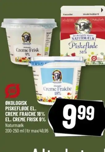 Løvbjerg ØKOLOGISK PISKEFLØDE EL. CREME FRAICHE 18% EL. CREME FRISK 9% tilbud