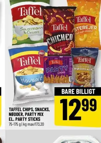 Løvbjerg TAFFEL CHIPS, SNACKS, NØDDER, PARTY MIX EL. PARTY STICKS tilbud