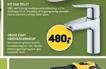 XL-BYG GROHE START HÅNDVASKARMATUR tilbud