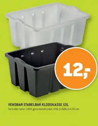 XL-BYG VENDBAR STABELBAR KLODSKASSE 13L tilbud