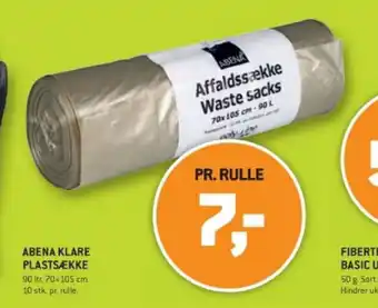 XL-BYG ABENA KLARE PLASTSÆKKE tilbud