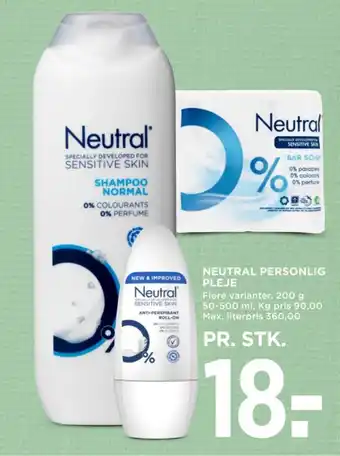 MENY NEUTRAL PERSONLIG PLEJE tilbud