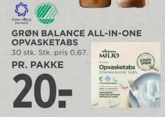 MENY GRØN BALANCE ALL-IN-ONE OPVASKETABS tilbud