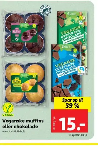 Lidl Veganske muffins eller chokolade tilbud