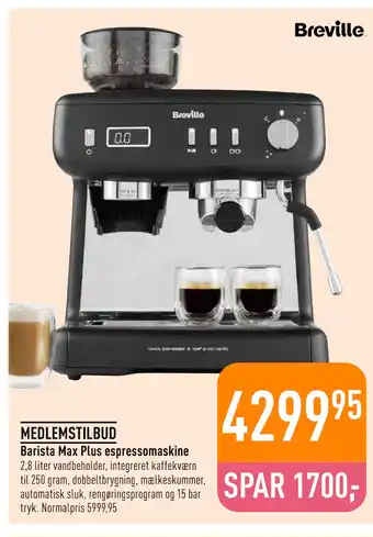 Imerco Barista Max Plus espressomaskine tilbud