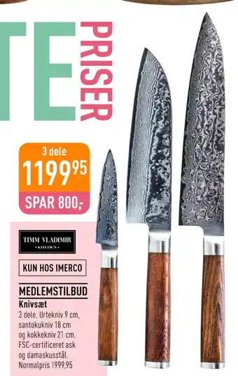 Imerco Knivsæt tilbud