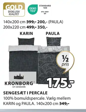 JYSK SENGESÆT I PERCALE tilbud