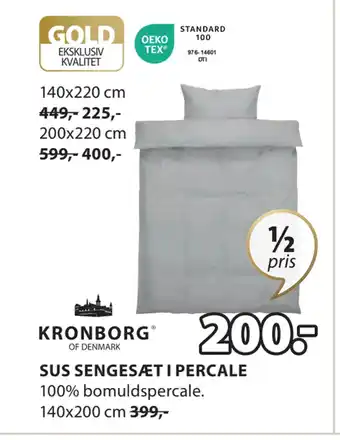 JYSK SUS SENGESÆT I PERCALE tilbud