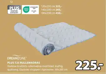 JYSK PLUS T25 RULLEMADRAS tilbud