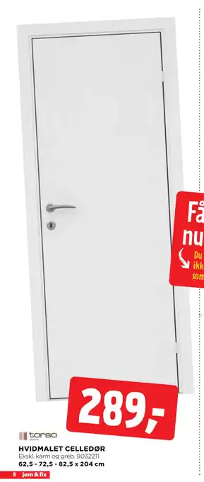 jem & fix HVIDMALET CELLEDØR tilbud