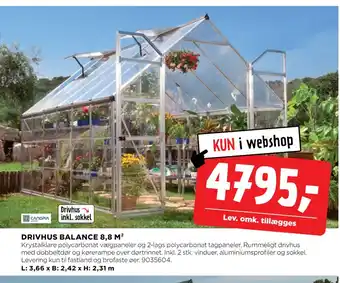 jem & fix DRIVHUS BALANCE 8,8 M² tilbud