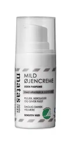 Matas Mild Øjencreme til Sensitiv Hud Uden Parfume tilbud