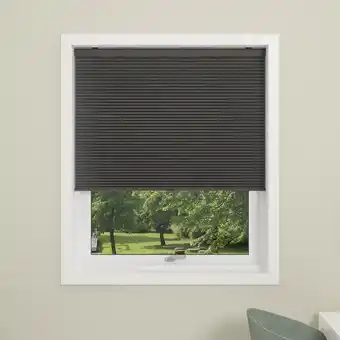 Bauhaus Debel Touch plisségardin 100x160 cm grå tilbud