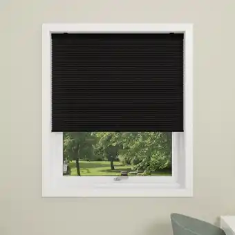 Bauhaus Debel Touch plisségardin 160x160 cm sort tilbud