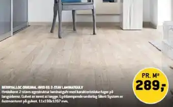 XL-BYG BERRYALLOC ORIGINAL HVID EG 2-STAV LAMINATGULV tilbud