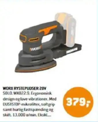 XL-BYG WORX RYSTEPUDSER 20V tilbud