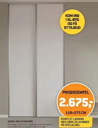 XL-BYG MODUL ONE SKYDEDØRE tilbud