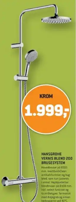 XL-BYG HANSGROHE VERNIS BLEND 200 BRUSESYSTEM tilbud